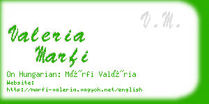 valeria marfi business card